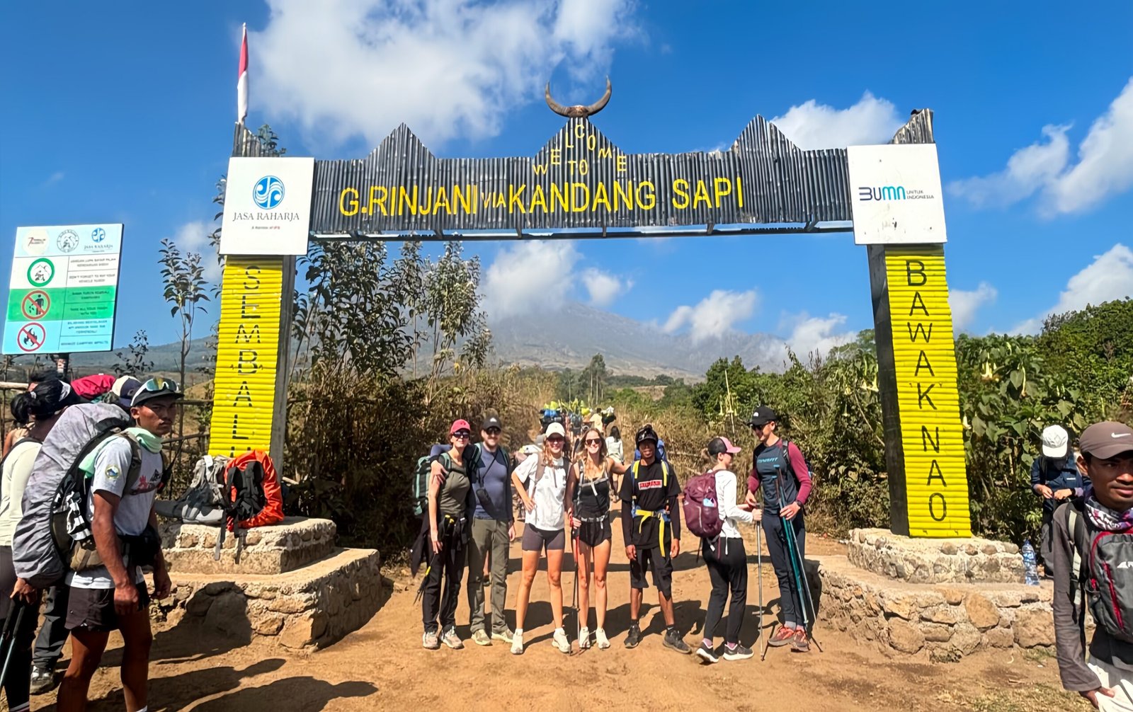 Mount Rinjani National Park official trekking gateways Lombok